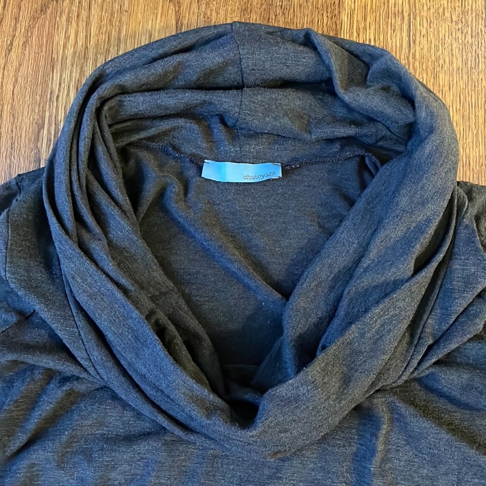 Chocolate brown cowl neck sweater - Picture 2 of 5